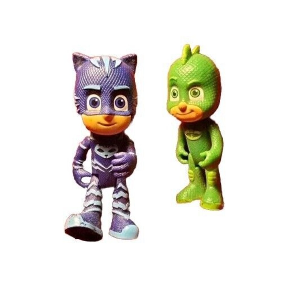PJ Mask‎ Night Ninja & Gecko 2.5" Posable Figure Action Figures EUC